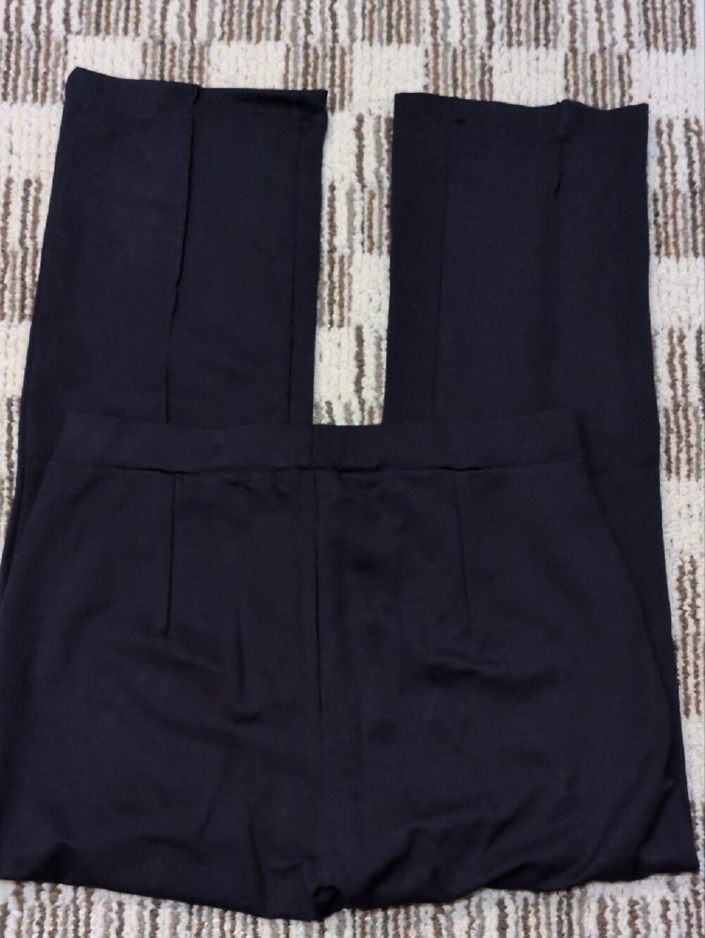 Women's Wide-Leg Pull-On Pants in Navy Blue. - Picture 5 of 7